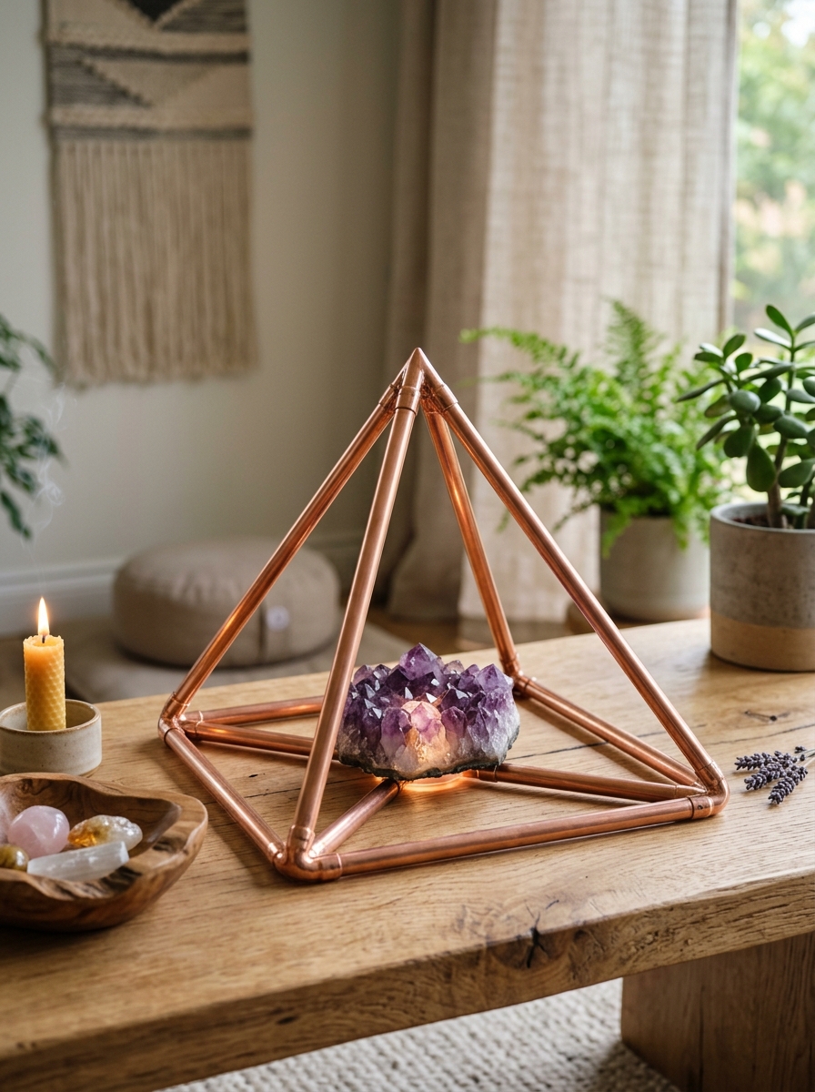 Pirâmide de Cobre para Meditação e Bioenergia Proporção Quéops